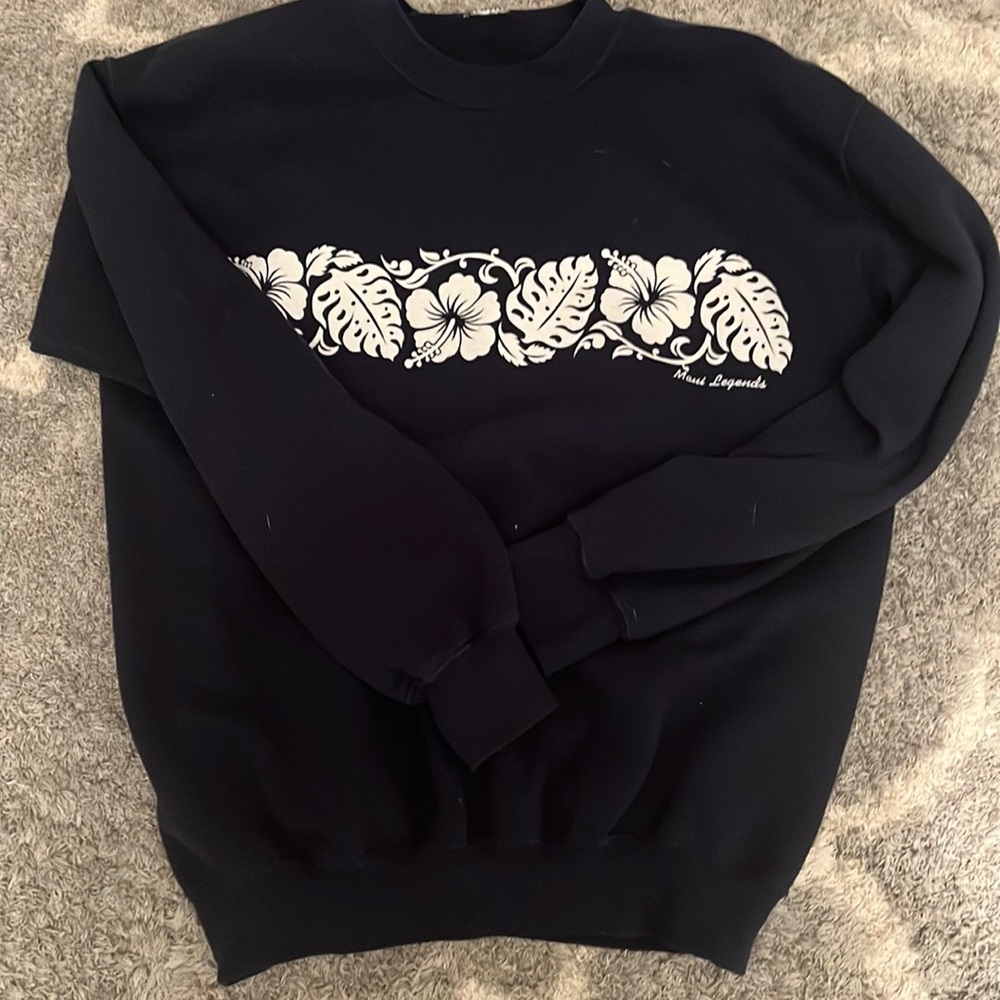 vintage navy maui crewneck